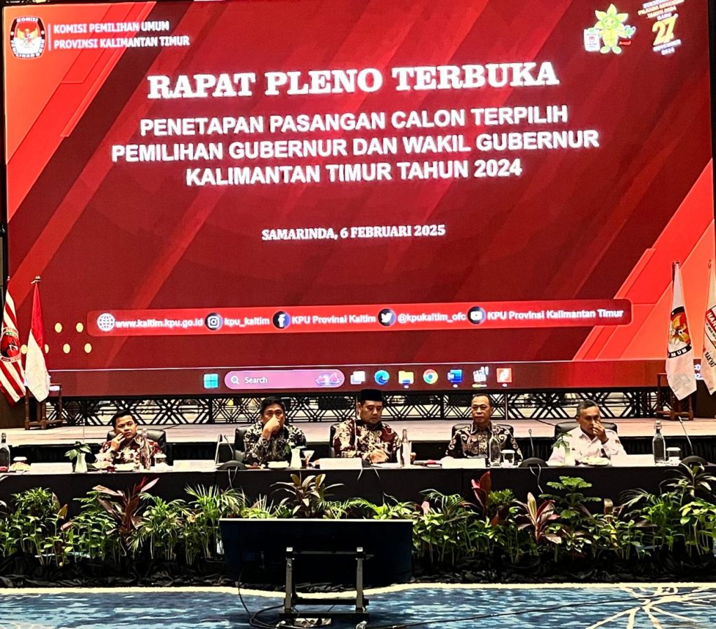 Rapat Pleno KPU Kaltim, Penetapan Pasangan Calon Terpilih dalam Pemilihan Gubernur dan Wakil Gubernur Kaltim Tahun 2024, Kamis (6/2/2025)